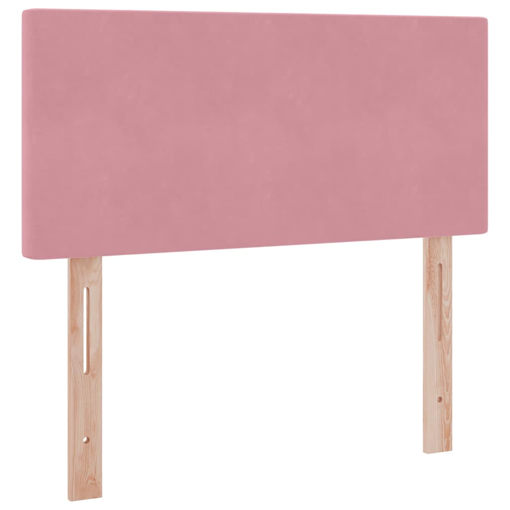 Opslag bed met matras met hoofdeinde Roze 90 x 190 cm Fluweel is nu te koop bij PeponiXL, paradijselijk wonen!