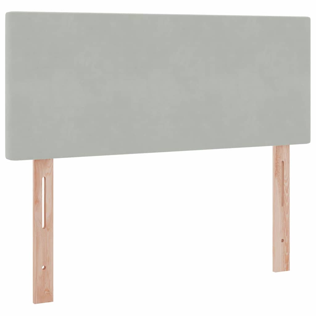 Opslag bed met matras Lichtgrijs 120 x 190 cm Fluweel is nu te koop bij PeponiXL, paradijselijk wonen!