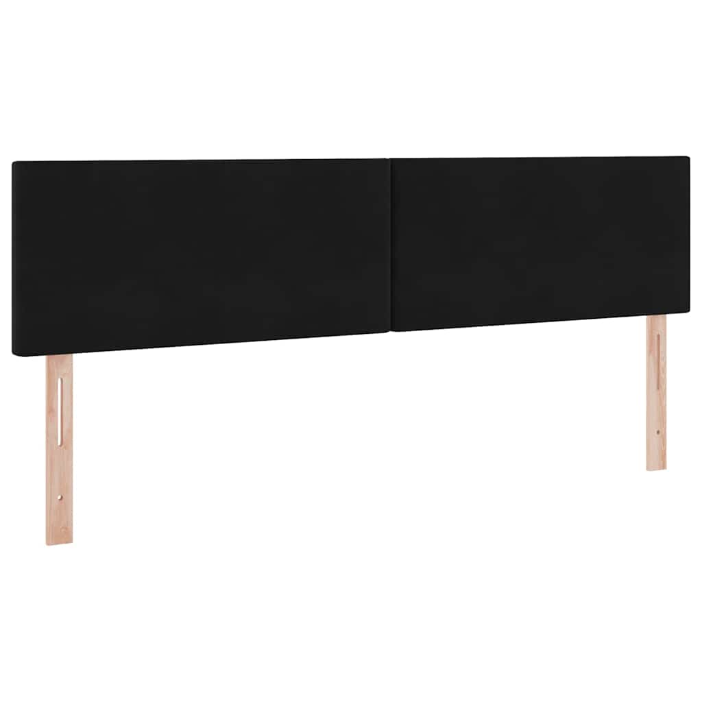 Opslag bed met matras met hoofdeinde Zwart 160 x 200 cm Fluweel is nu te koop bij PeponiXL, paradijselijk wonen!