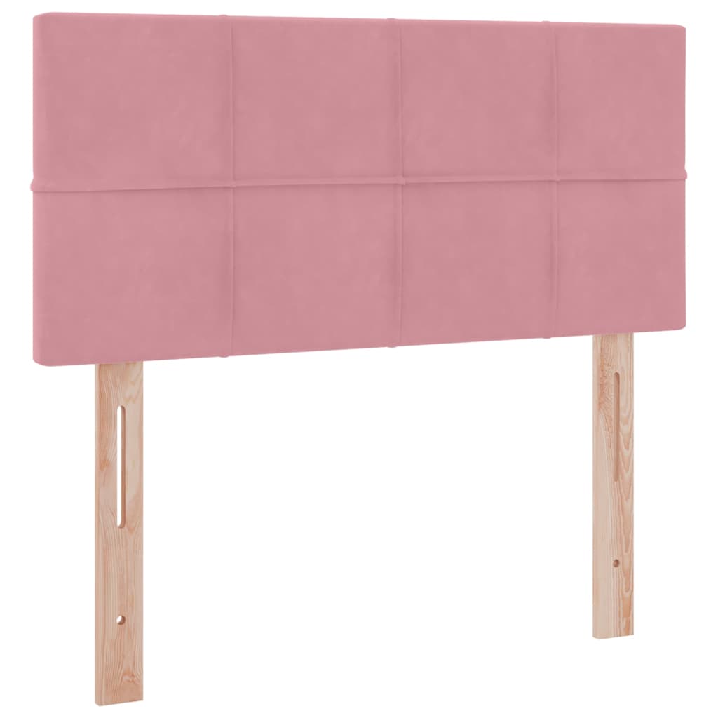 Opslag bed met matras met hoofdeinde Roze 90 x 200 cm Fluweel is nu te koop bij PeponiXL, paradijselijk wonen!