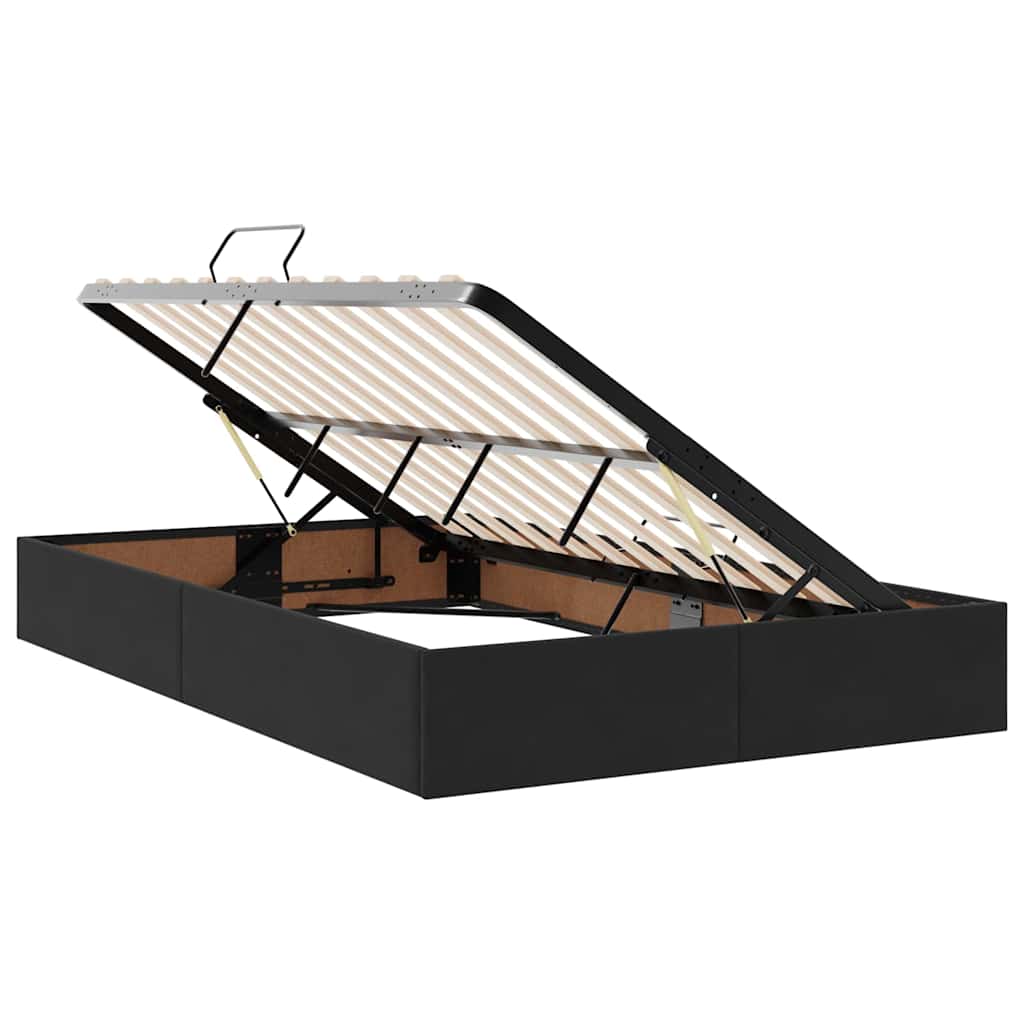 Opslag bed met matras met hoofdeinde Zwart 120 x 190 cm Fluweel is nu te koop bij PeponiXL, paradijselijk wonen!