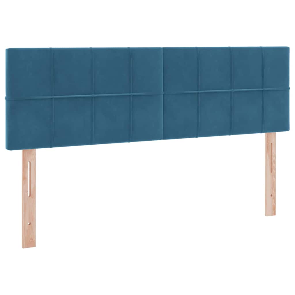 Opslag bed met matras Donkerblauw 140 x 190 cm Fluweel is nu te koop bij PeponiXL, paradijselijk wonen!