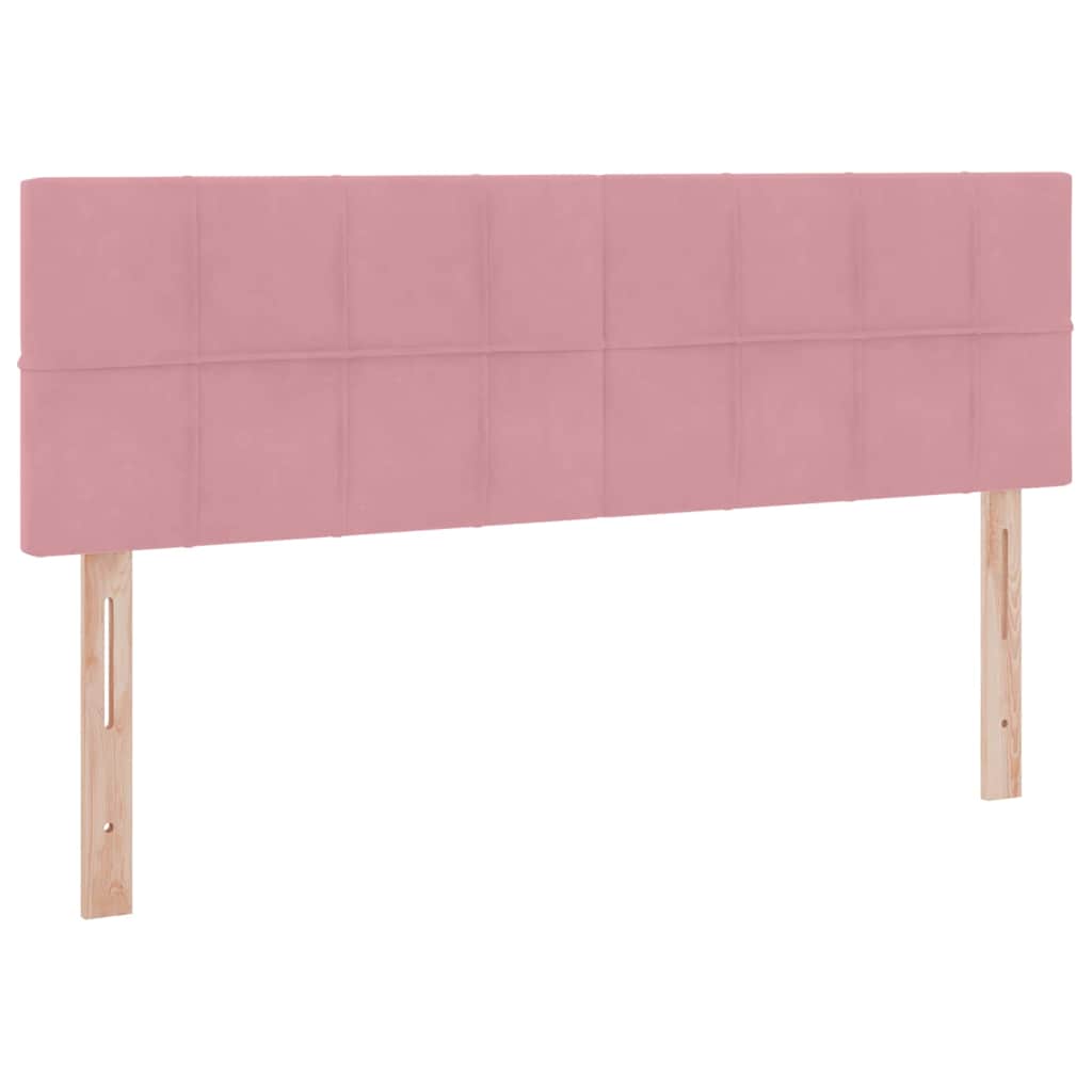 Opslag bed met matras met hoofdeinde Roze 140 x 200 cm Fluweel is nu te koop bij PeponiXL, paradijselijk wonen!