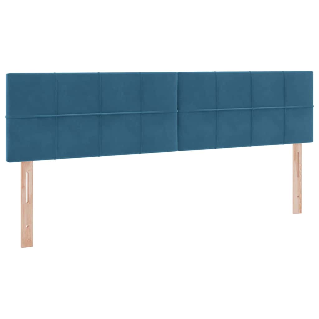 Opslag bed met matras Donkerblauw 160 x 200 cm Fluweel is nu te koop bij PeponiXL, paradijselijk wonen!