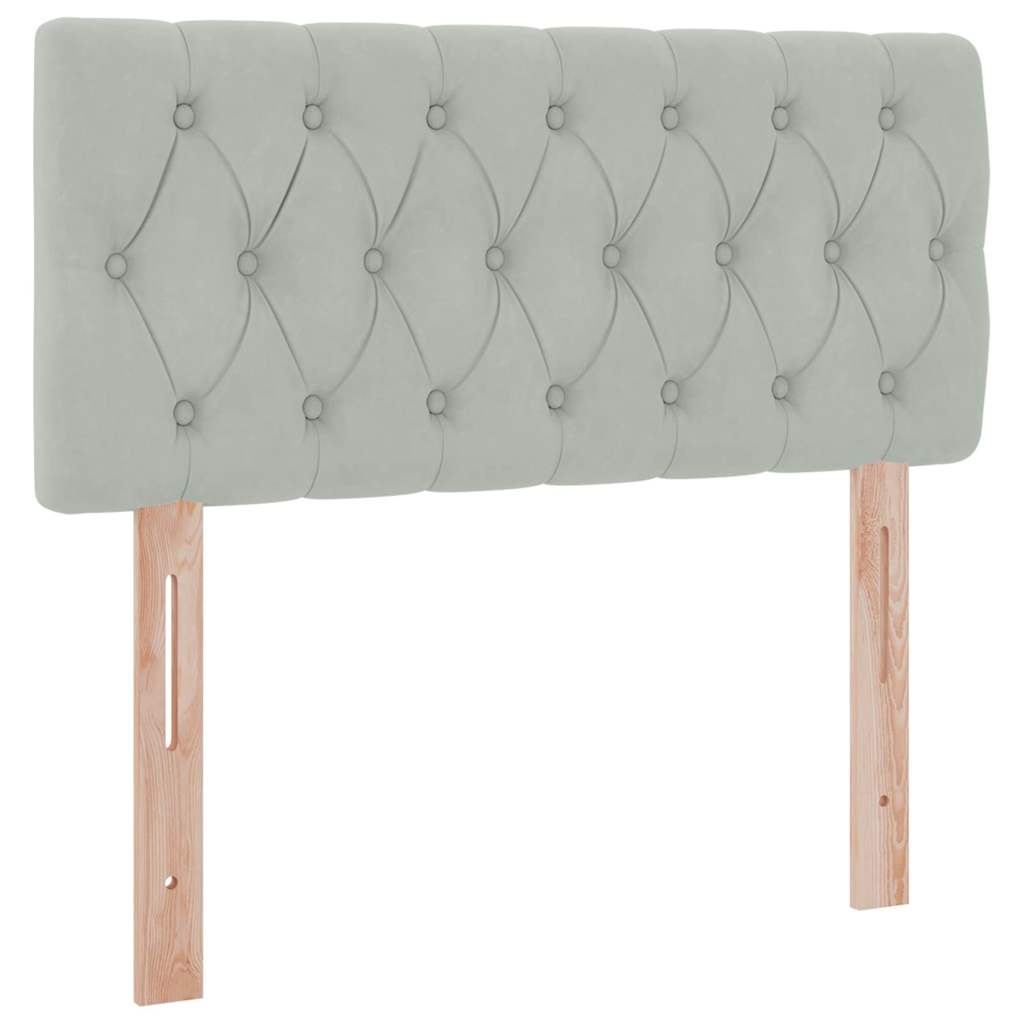 Opslag bed met matras Lichtgrijs 100 x 200 cm Fluweel is nu te koop bij PeponiXL, paradijselijk wonen!
