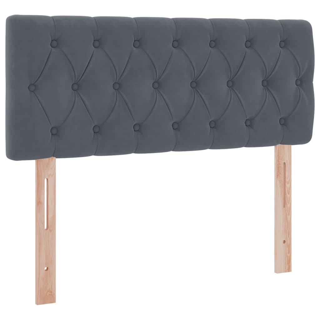 Opslag bed met matras Donkergrijs 120 x 190 cm Fluweel is nu te koop bij PeponiXL, paradijselijk wonen!