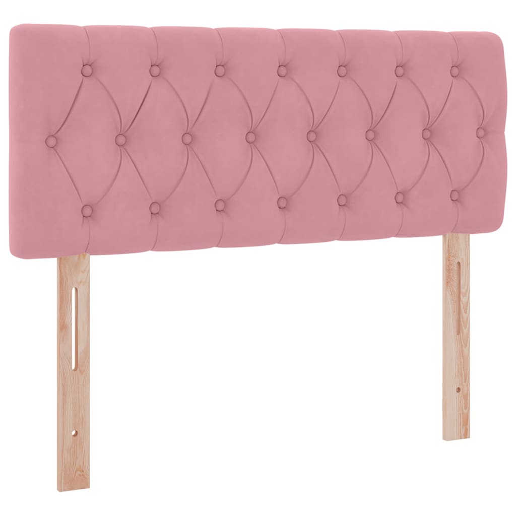 Opslag bed met matras met hoofdeinde Roze 120 x 200 cm Fluweel is nu te koop bij PeponiXL, paradijselijk wonen!