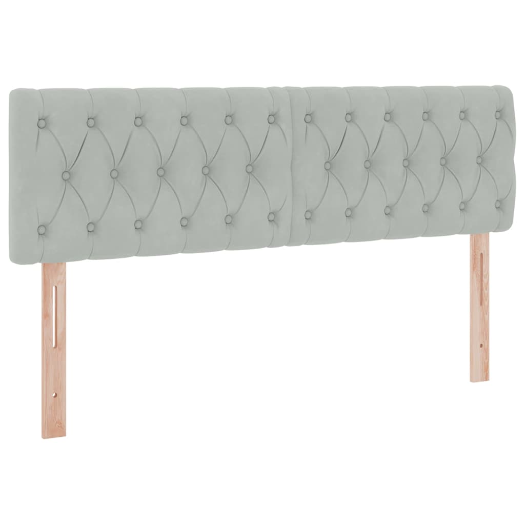 Opslag bed met matras Lichtgrijs 140 x 200 cm Fluweel is nu te koop bij PeponiXL, paradijselijk wonen!