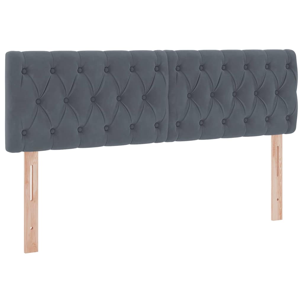 Opslag bed met matras Donkergrijs 140 x 200 cm Fluweel is nu te koop bij PeponiXL, paradijselijk wonen!