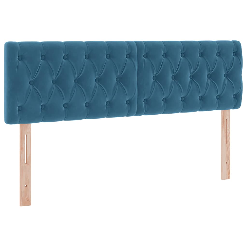 Opslag bed met matras Donkerblauw 140 x 200 cm Fluweel is nu te koop bij PeponiXL, paradijselijk wonen!