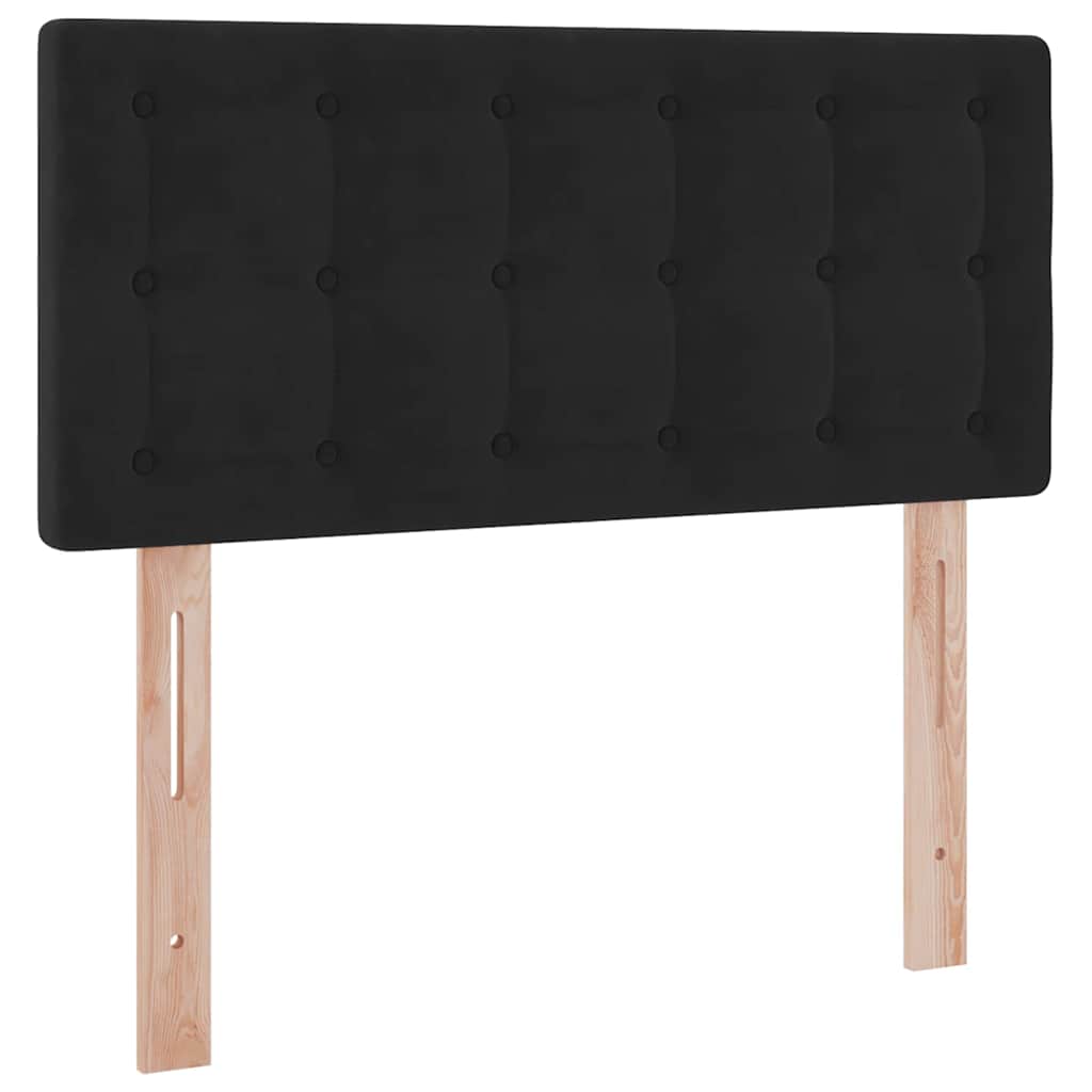 Opslag bed met matras met hoofdeinde Zwart 90 x 200 cm Fluweel is nu te koop bij PeponiXL, paradijselijk wonen!