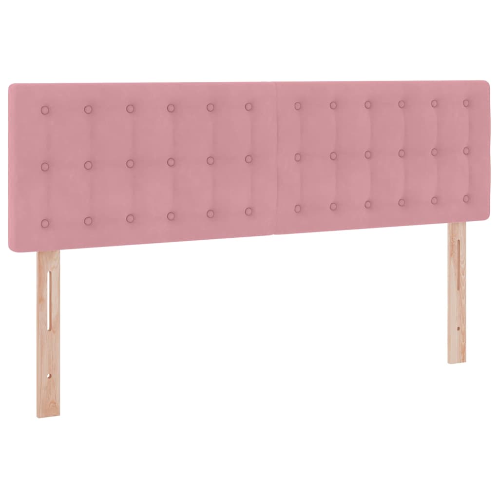 Opslag bed met matras met hoofdeinde Roze 140 x 200 cm Fluweel is nu te koop bij PeponiXL, paradijselijk wonen!