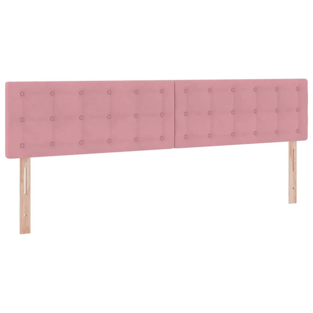 Opslag bed met matras met hoofdeinde Roze 200 x 200 cm Fluweel is nu te koop bij PeponiXL, paradijselijk wonen!