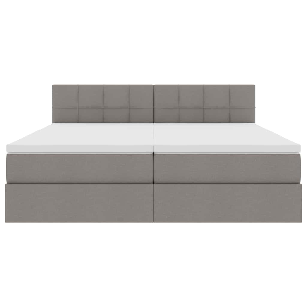 Opslag bed met matras met opslag Taupe 180 x 200 cm Nep Leer is nu te koop bij PeponiXL, paradijselijk wonen!