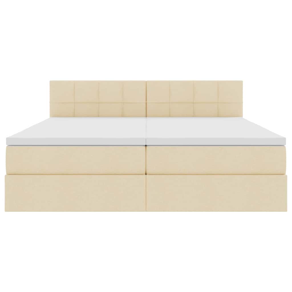 Opslag bed met matras met opslag Crème 180 x 200 cm Nep Leer is nu te koop bij PeponiXL, paradijselijk wonen!