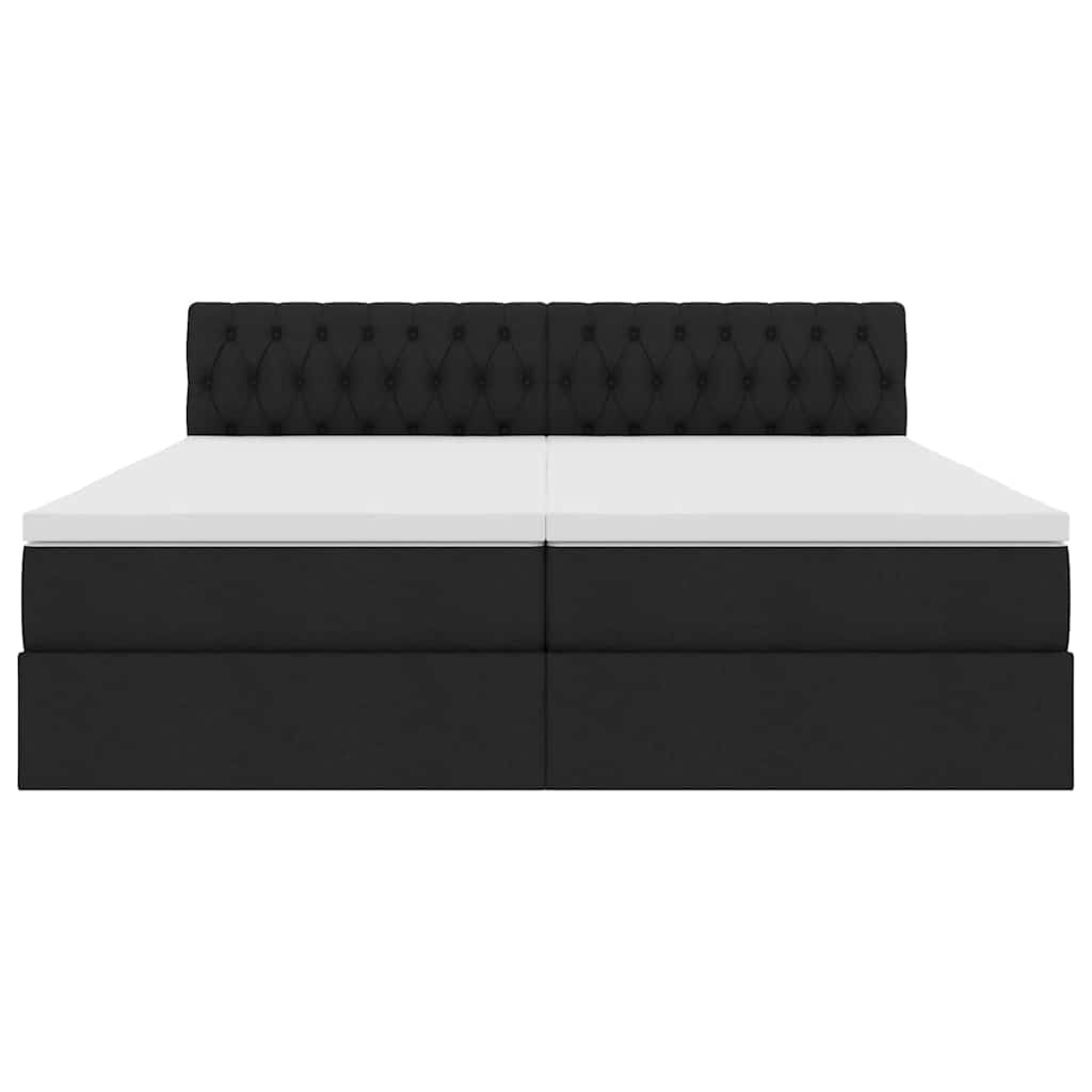 Opslag bed met matras met opslag Zwart 200 x 200 cm Nep Leer is nu te koop bij PeponiXL, paradijselijk wonen!