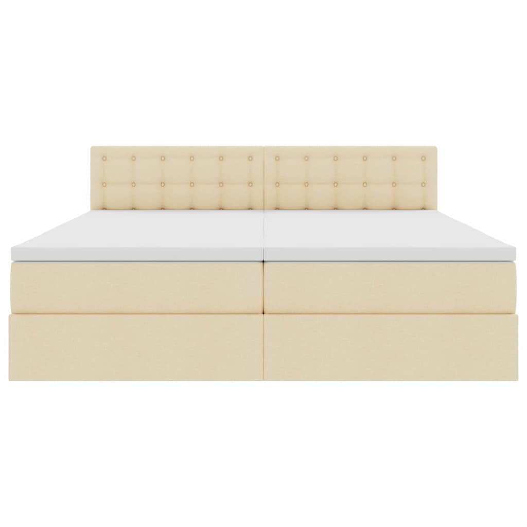 Opslag bed met matras met opslag Crème 180 x 200 cm Nep Leer is nu te koop bij PeponiXL, paradijselijk wonen!