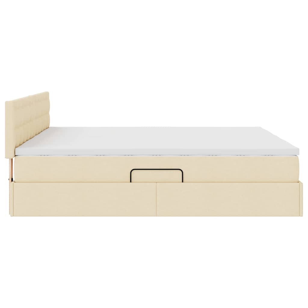 Opslag bed met matras met opslag Crème 180 x 200 cm Nep Leer is nu te koop bij PeponiXL, paradijselijk wonen!