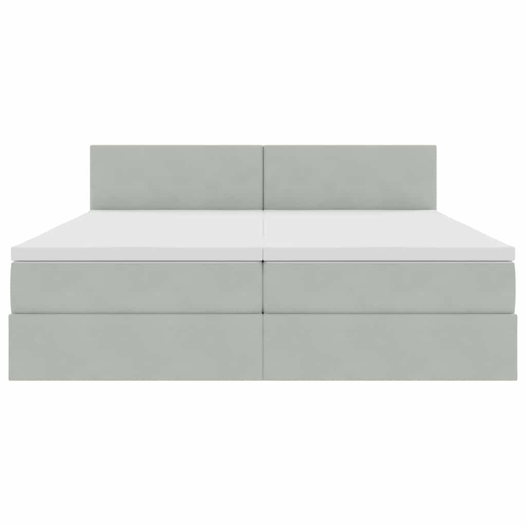 Opslag bed met matras met hoofdeinde Lichtgrijs 90 x 200 cm is nu te koop bij PeponiXL, paradijselijk wonen!