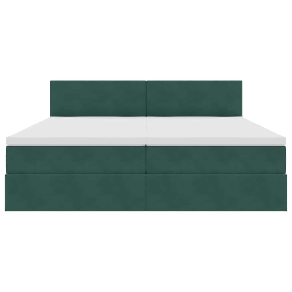 Opslag bed met matras met hoofdeinde Donkergroen 90 x 200 cm is nu te koop bij PeponiXL, paradijselijk wonen!