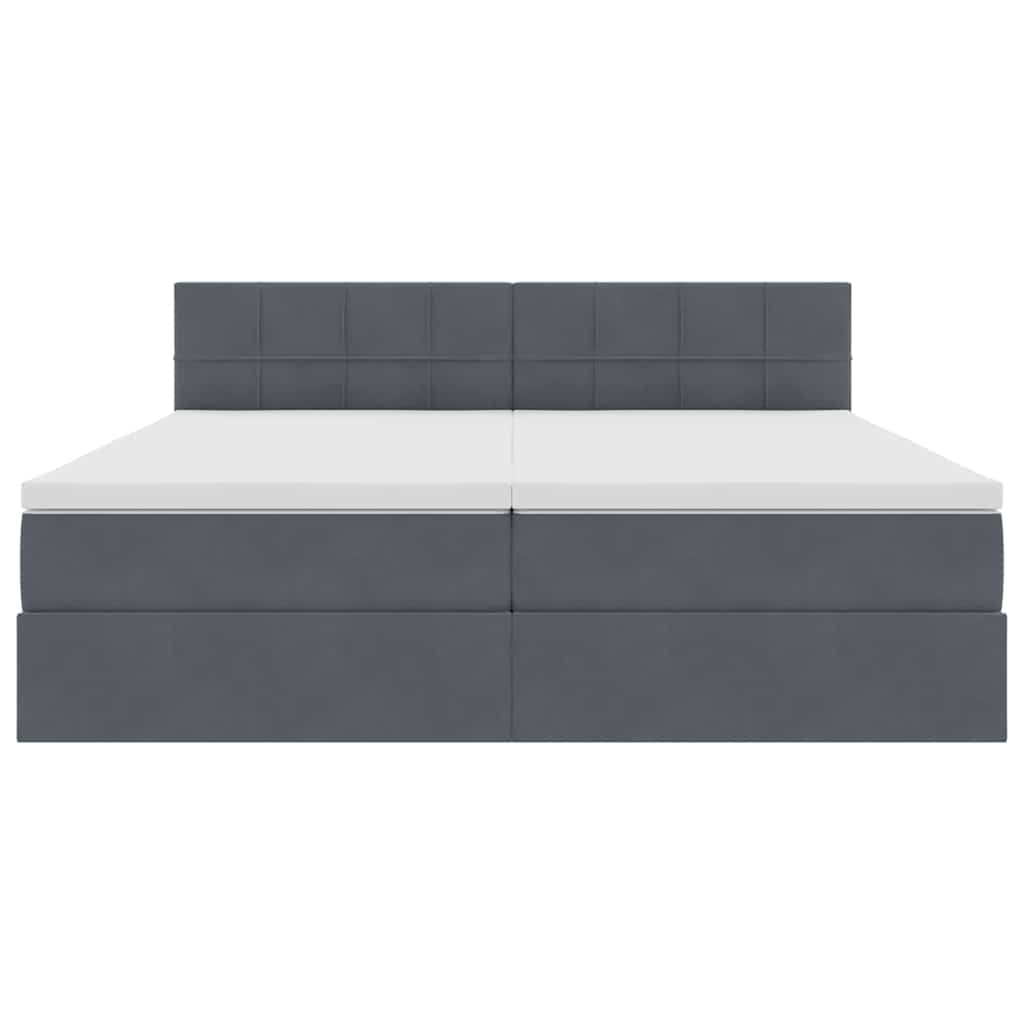 Opslag bed met matras met hoofdeinde Donkergrijs 90 x 200 cm is nu te koop bij PeponiXL, paradijselijk wonen!