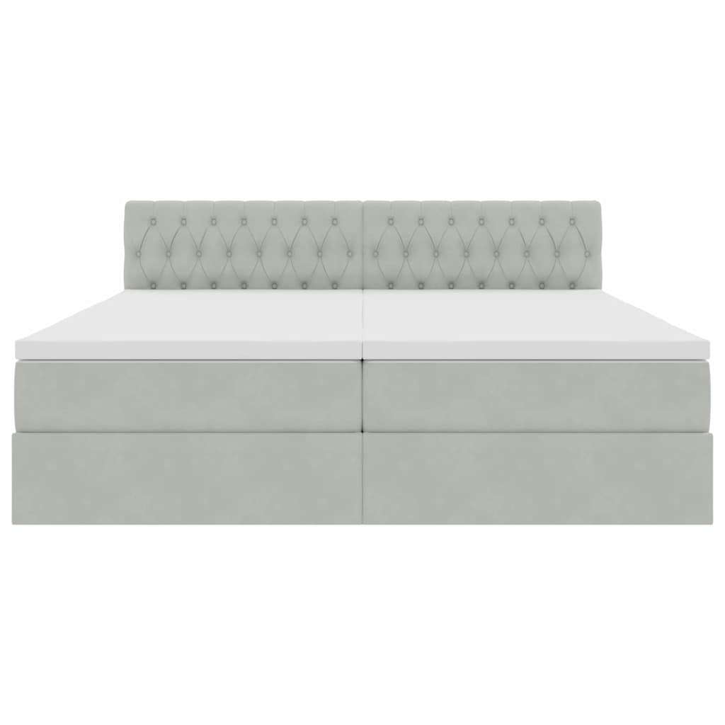 Opslag bed met matras met hoofdeinde Lichtgrijs 90 x 200 cm is nu te koop bij PeponiXL, paradijselijk wonen!