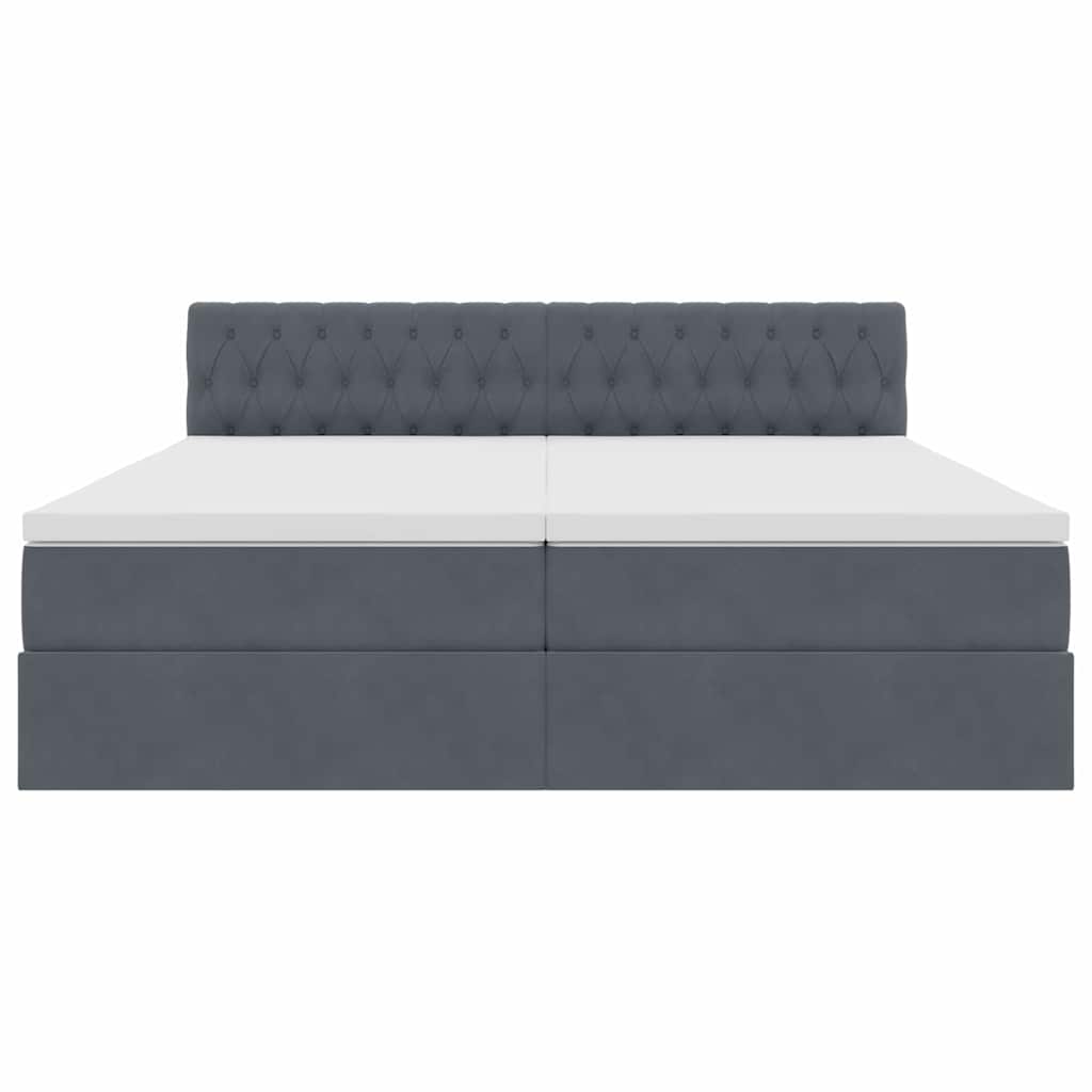Opslag bed met matras met hoofdeinde Donkergrijs 90 x 200 cm is nu te koop bij PeponiXL, paradijselijk wonen!