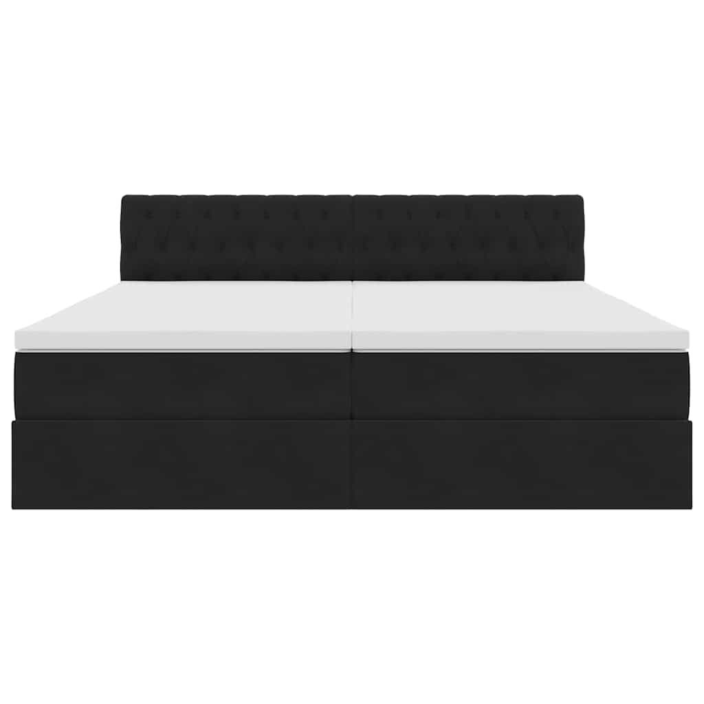 Opslag bed met matras met hoofdeinde Zwart 100 x 200 cm is nu te koop bij PeponiXL, paradijselijk wonen!