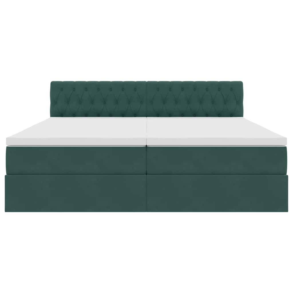 Opslag bed met matras met hoofdeinde Donkergroen 100 x 200 cm is nu te koop bij PeponiXL, paradijselijk wonen!