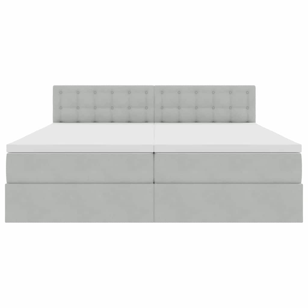 Opslag bed met matras met hoofdeinde Lichtgrijs 90 x 200 cm is nu te koop bij PeponiXL, paradijselijk wonen!