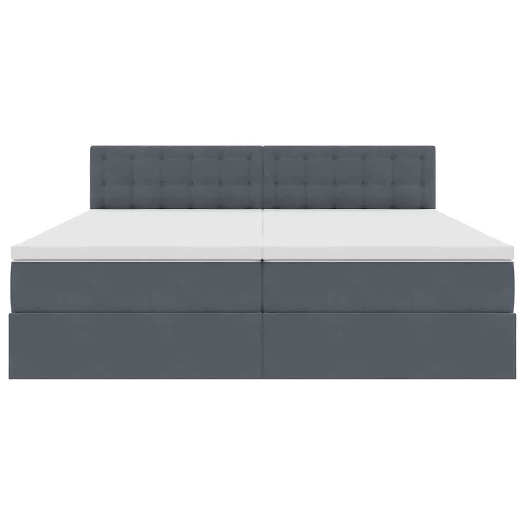 Opslag bed met matras met hoofdeinde Donkergrijs 90 x 200 cm is nu te koop bij PeponiXL, paradijselijk wonen!