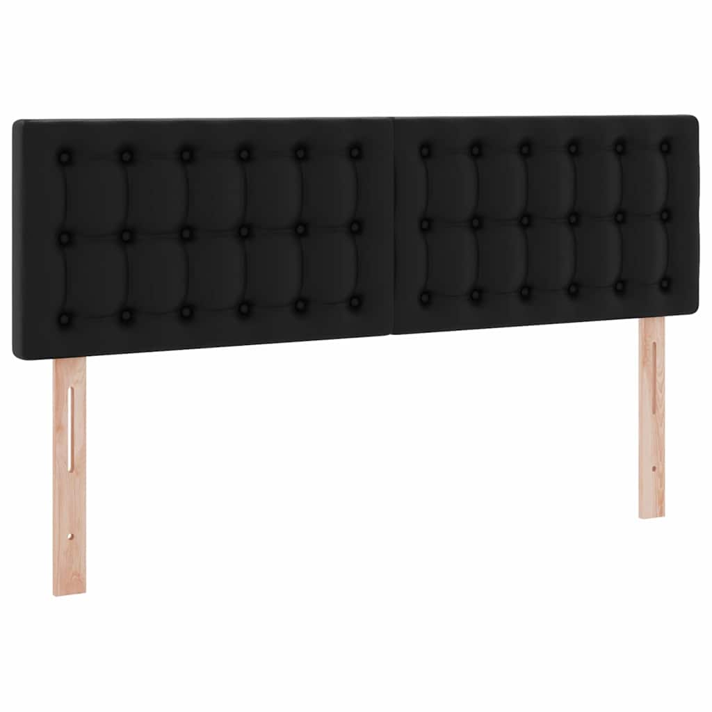 Opbergbed met LED met matras Zwart 140 x 200 cm Nep Leer is nu te koop bij PeponiXL, paradijselijk wonen!