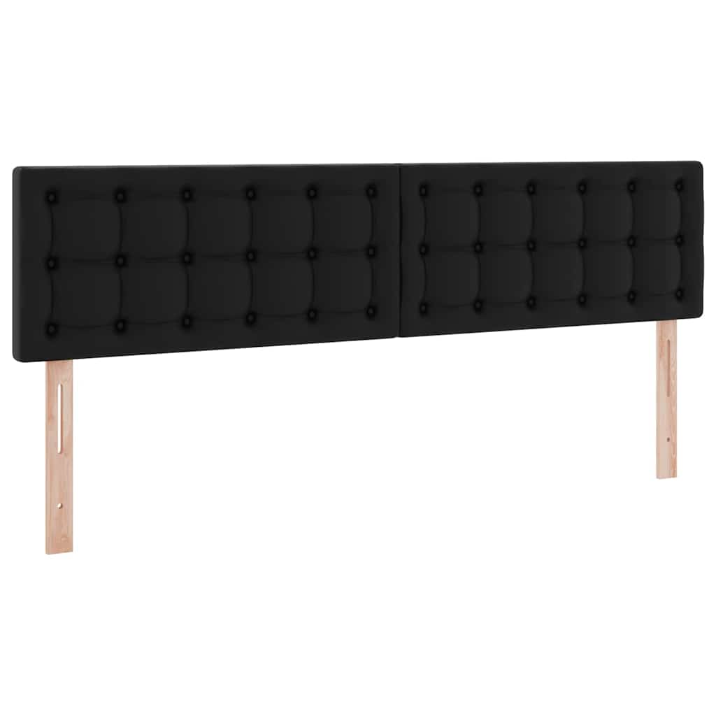 Opbergbed met LED met matras Zwart 180 x 200 cm Nep Leer is nu te koop bij PeponiXL, paradijselijk wonen!