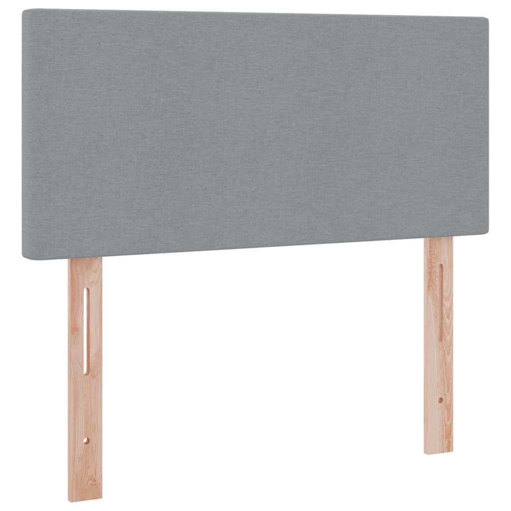 Opbergbed met LED met matras Lichtgrijs 90 x 200 cm Stof is nu te koop bij PeponiXL, paradijselijk wonen!