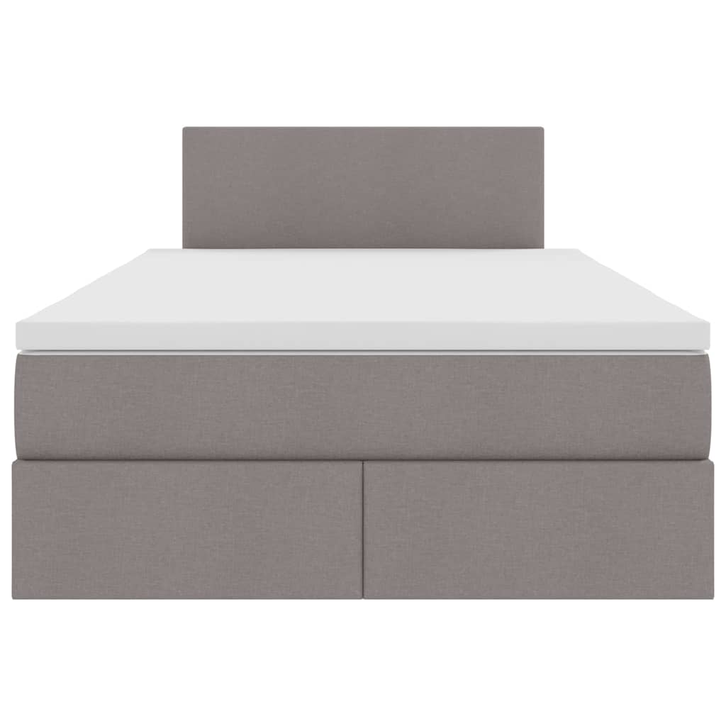 Opbergbed met LED met matras met LED Taupe 120 x 200 cm Stof is nu te koop bij PeponiXL, paradijselijk wonen!