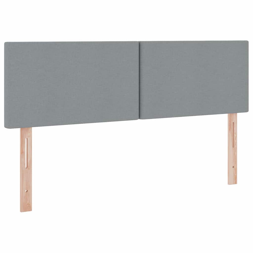 Opbergbed met LED met matras Lichtgrijs 140 x 190 cm Stof is nu te koop bij PeponiXL, paradijselijk wonen!