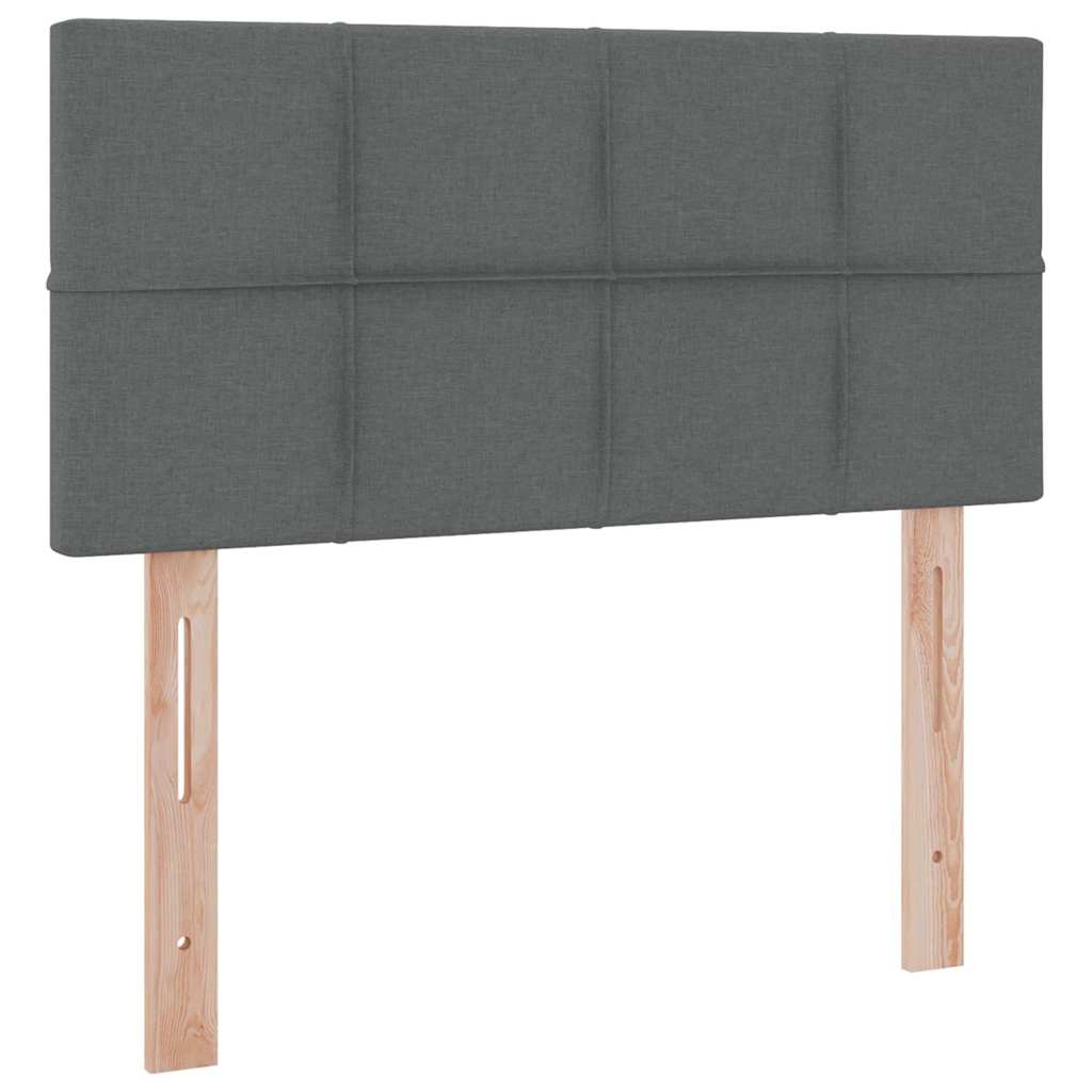 Opbergbed met LED met matras Donkergrijs 90 x 190 cm Stof is nu te koop bij PeponiXL, paradijselijk wonen!