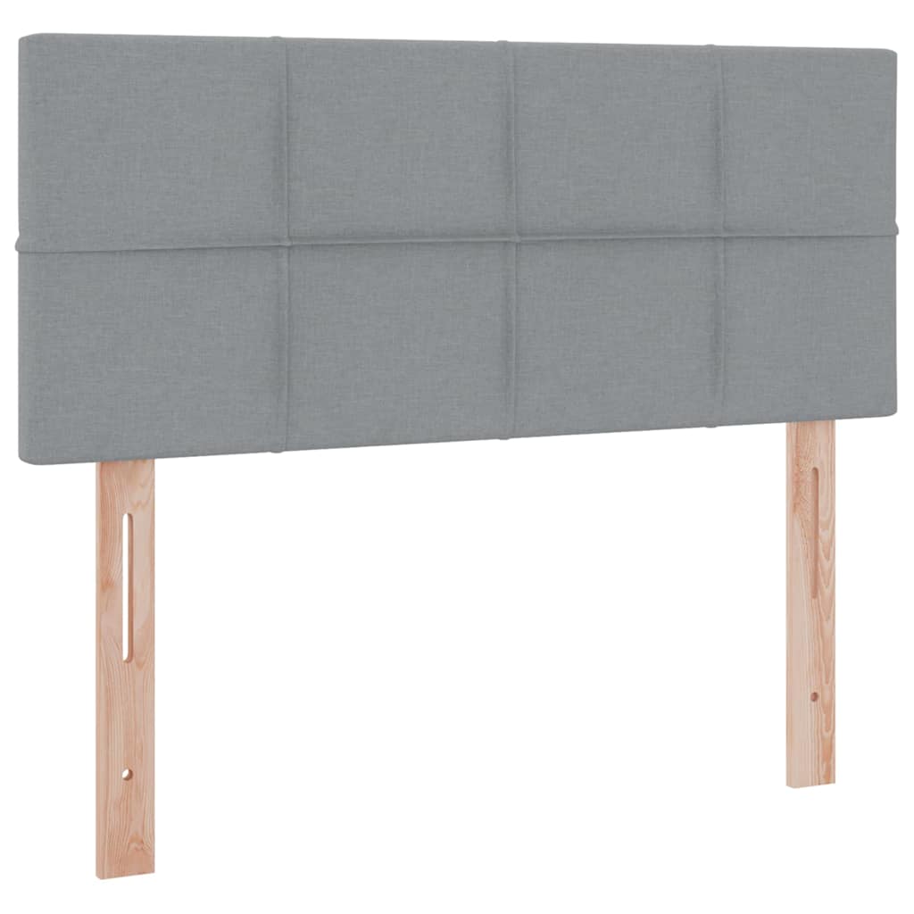 Opbergbed met LED met matras Lichtgrijs 120 x 200 cm Stof is nu te koop bij PeponiXL, paradijselijk wonen!