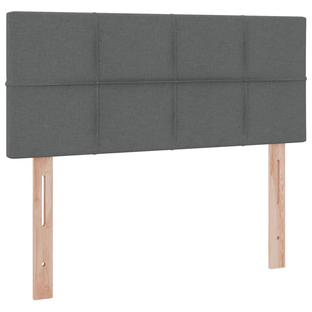 Opbergbed met LED met matras Donkergrijs 120 x 200 cm Stof is nu te koop bij PeponiXL, paradijselijk wonen!