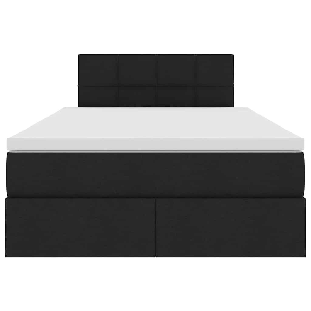 Opbergbed met LED met matras met LED Zwart 120 x 200 cm Stof is nu te koop bij PeponiXL, paradijselijk wonen!