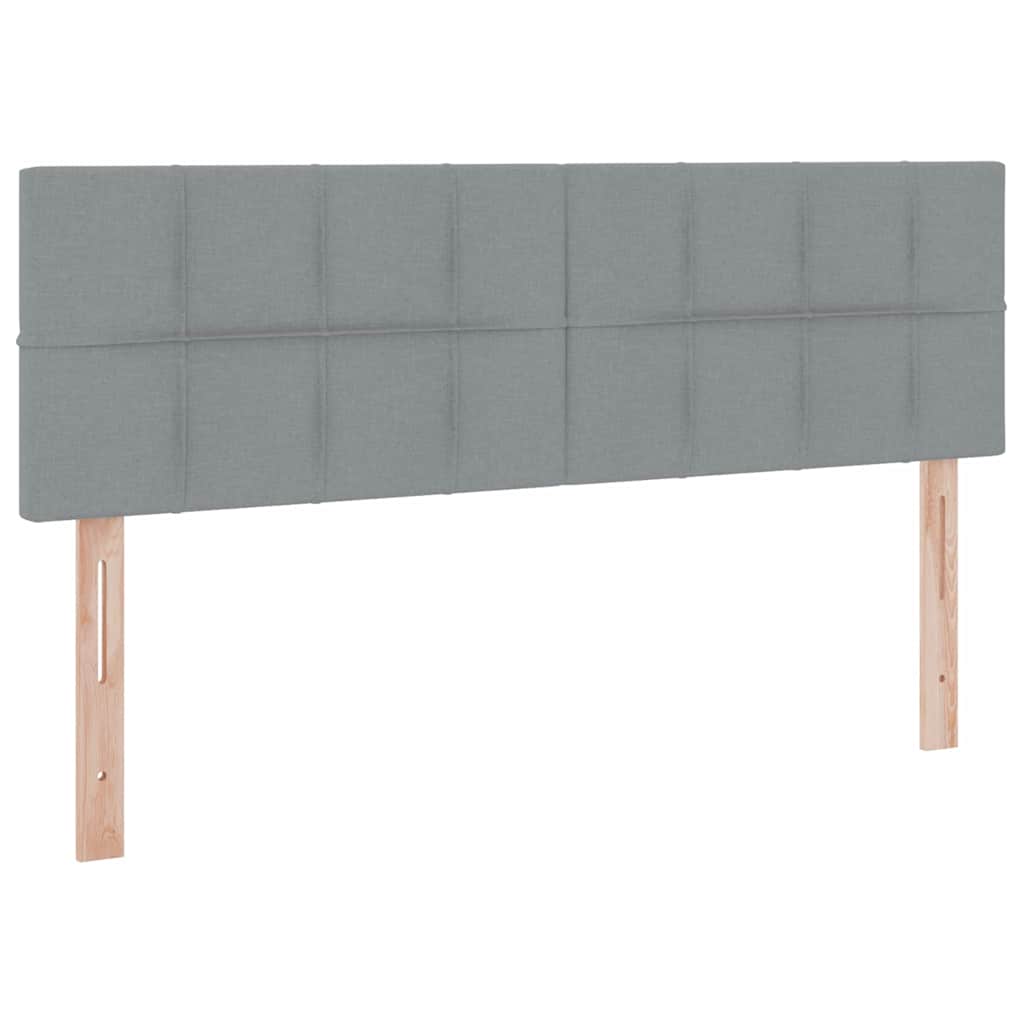 Opbergbed met LED met matras Lichtgrijs 140 x 200 cm Stof is nu te koop bij PeponiXL, paradijselijk wonen!