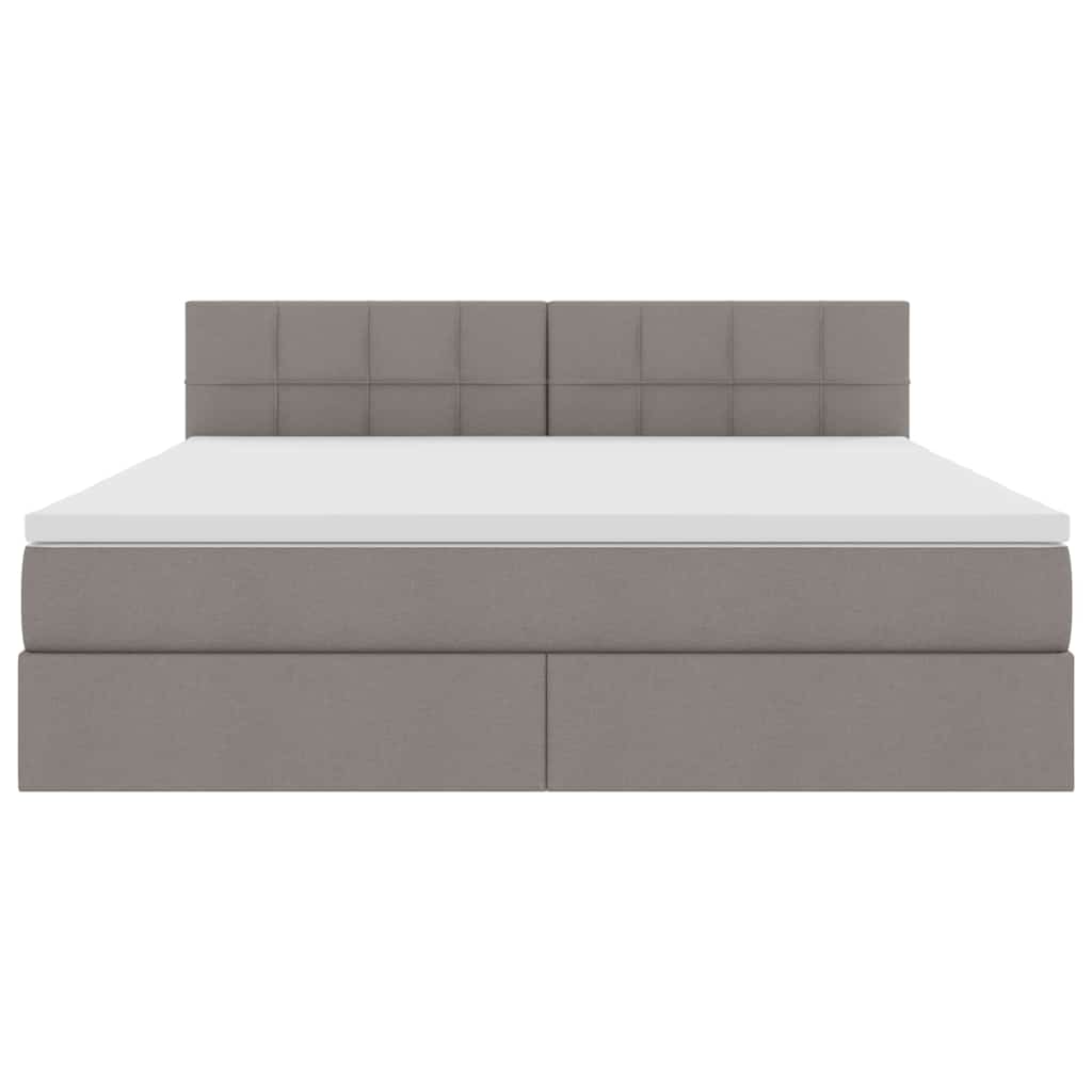 Opbergbed met LED met matras met LED Taupe 180 x 200 cm Stof is nu te koop bij PeponiXL, paradijselijk wonen!