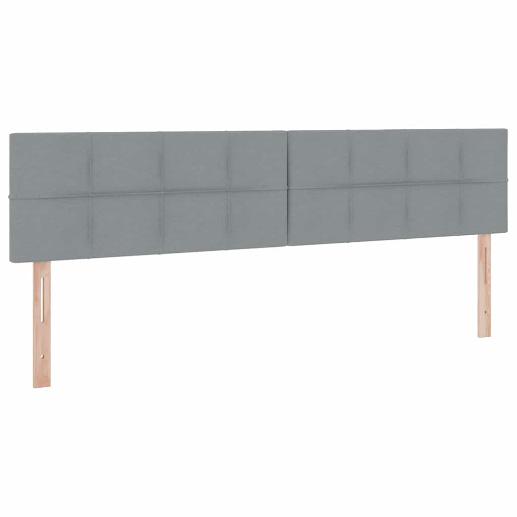 Opbergbed met LED met matras Lichtgrijs 200 x 200 cm Stof is nu te koop bij PeponiXL, paradijselijk wonen!