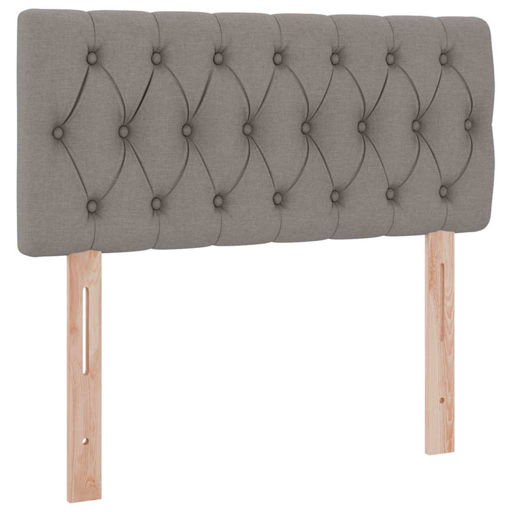 Opbergbed met LED met hoofdeinde Taupe 90 x 190 cm Stof is nu te koop bij PeponiXL, paradijselijk wonen!