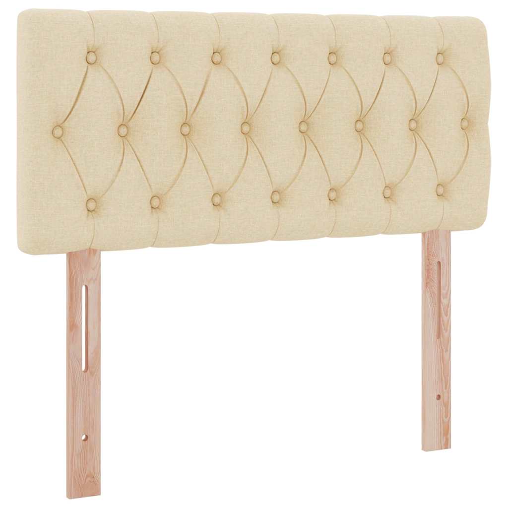 Opbergbed met LED met matras met LED Crème 90 x 190 cm Stof is nu te koop bij PeponiXL, paradijselijk wonen!