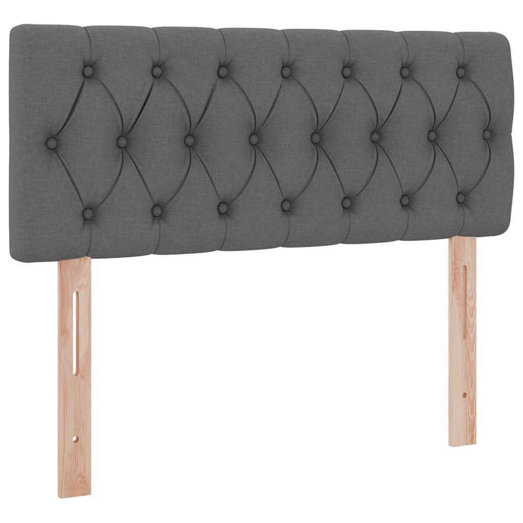 Opbergbed met LED met matras Donkergrijs 120 x 190 cm Stof is nu te koop bij PeponiXL, paradijselijk wonen!