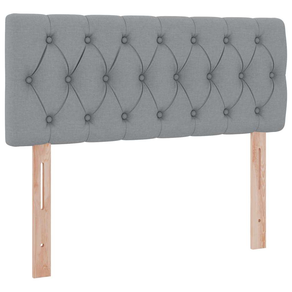 Opbergbed met LED met matras Lichtgrijs 120 x 200 cm Stof is nu te koop bij PeponiXL, paradijselijk wonen!
