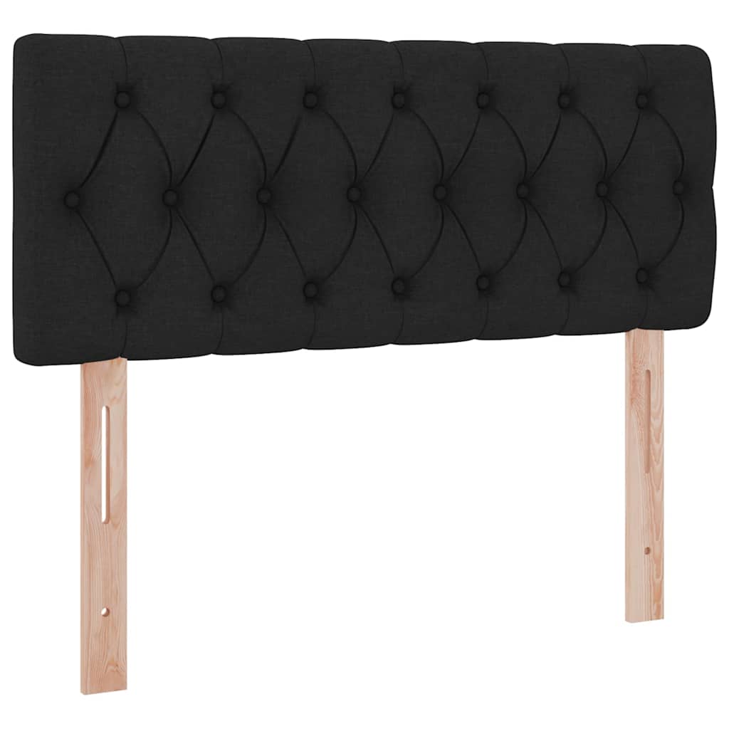 Opbergbed met LED met matras met LED Zwart 120 x 200 cm Stof is nu te koop bij PeponiXL, paradijselijk wonen!