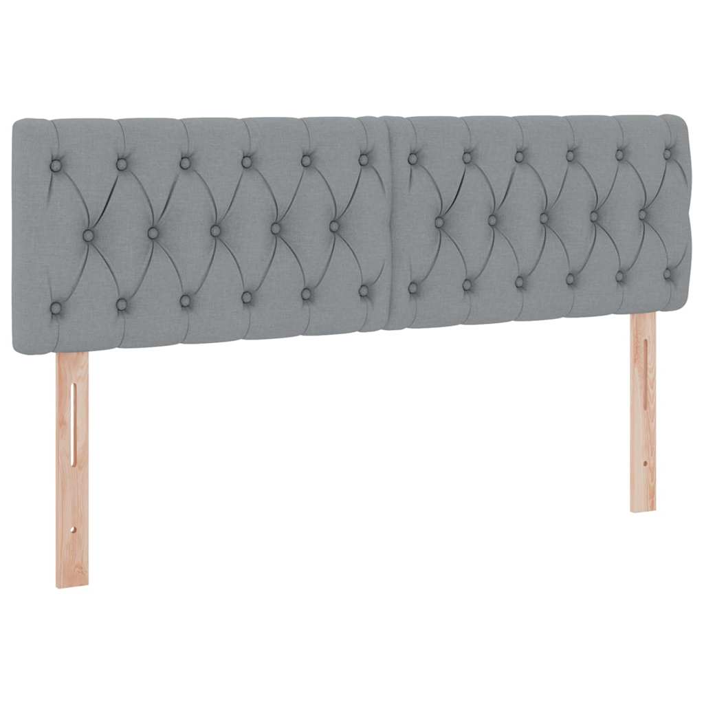 Opbergbed met LED met matras Lichtgrijs 140 x 190 cm Stof is nu te koop bij PeponiXL, paradijselijk wonen!