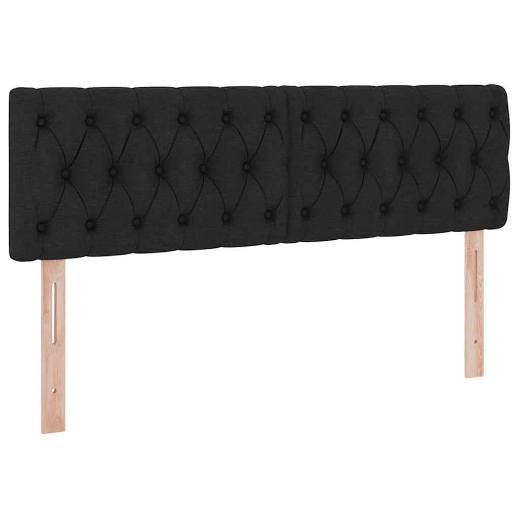 Opbergbed met LED met matras met LED Zwart 140 x 190 cm Stof is nu te koop bij PeponiXL, paradijselijk wonen!